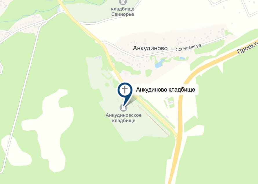 Кладбище Анкудиново на карте