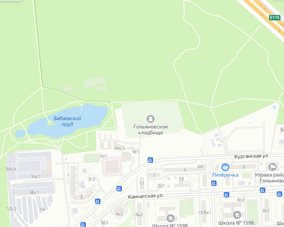 Гольяновское кладбище на карте