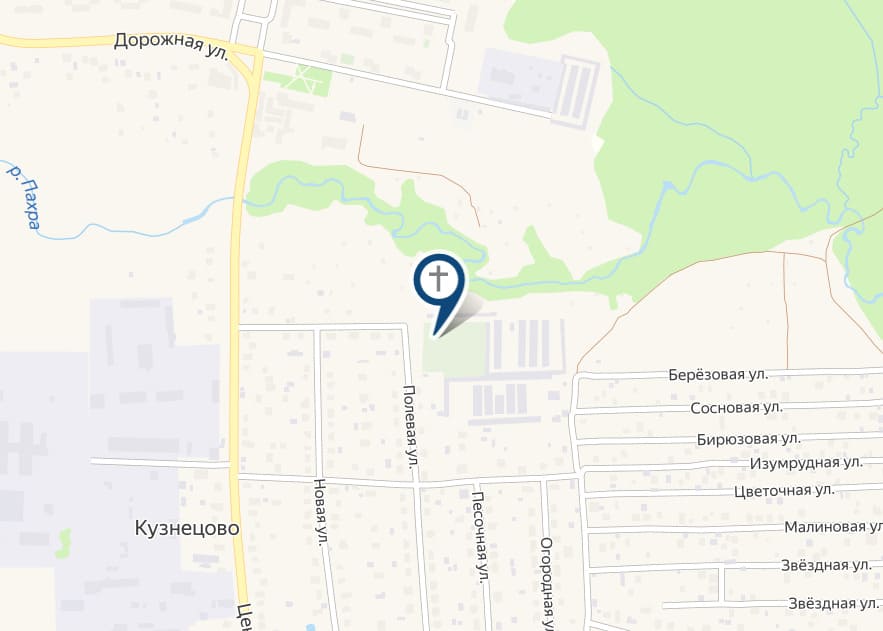 Кладбище Кузнецово на карте