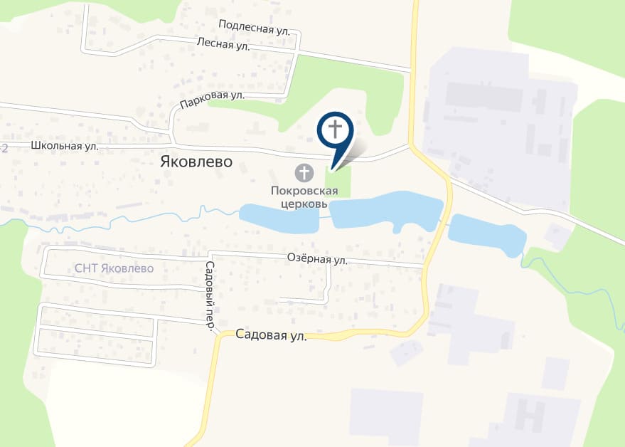 Яковлевское кладбище на карте