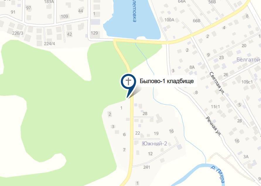 Кладбище Былово-1 на карте