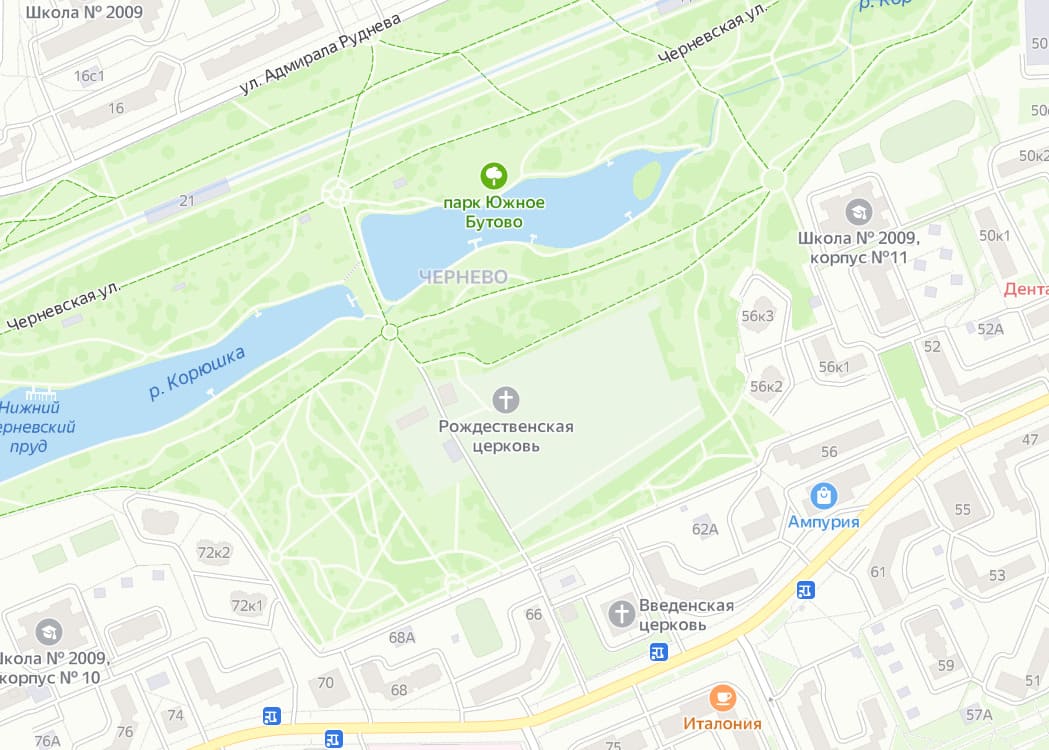 Черневское кладбище на карте