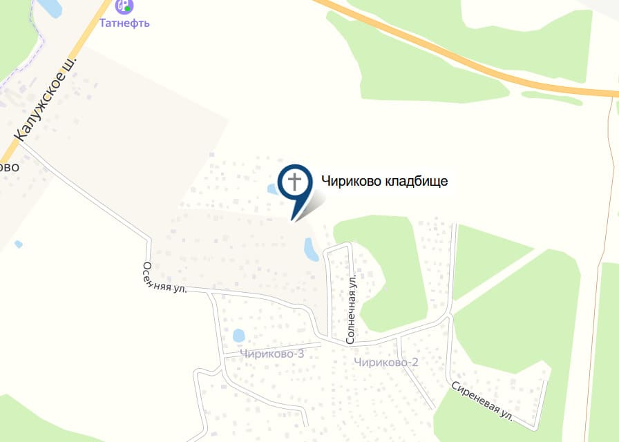 Кладбище Чириково на карте