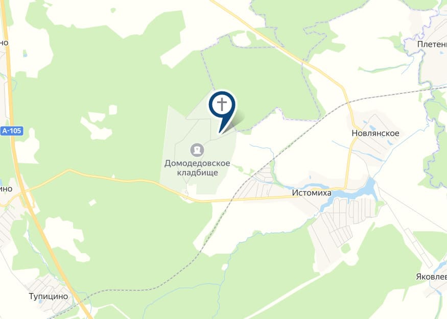 Домодедовское кладбище на карте