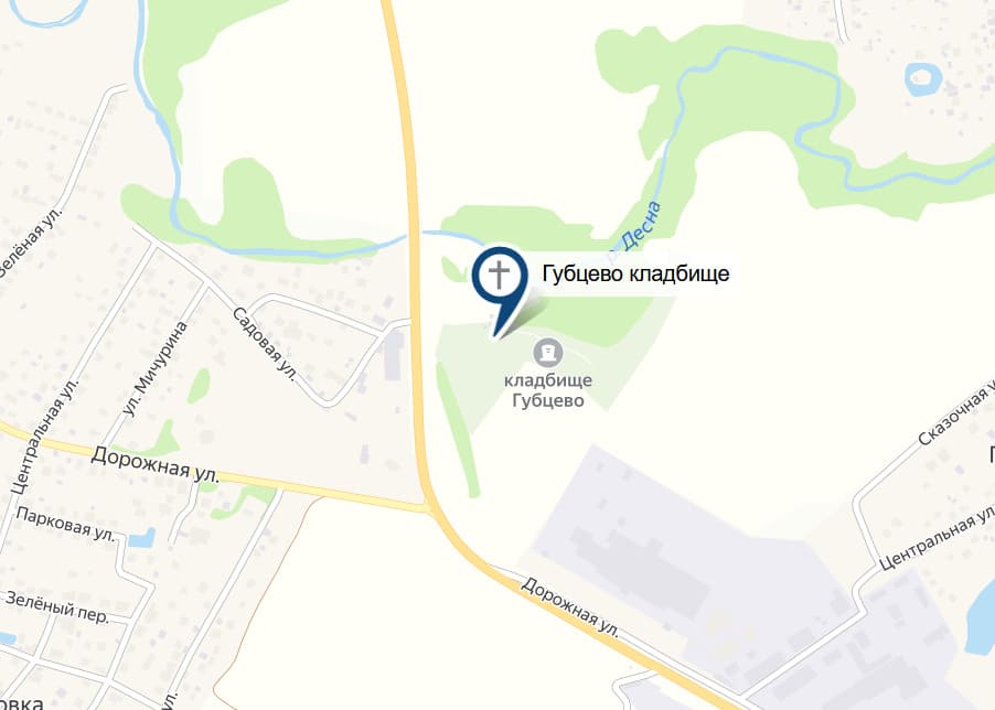 Губцево кладбище на карте