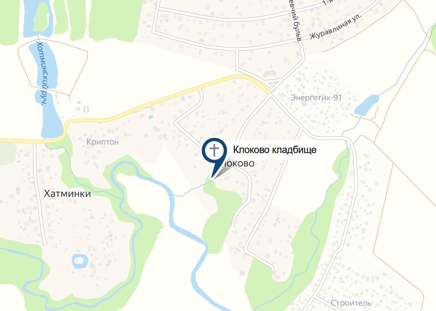 Кладбище Клоково на карте
