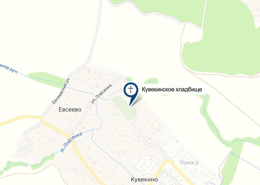 Кувекинское кладбище на карте