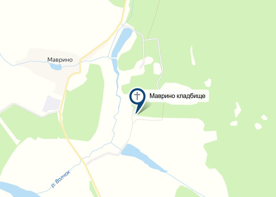 Маврино кладбище на карте