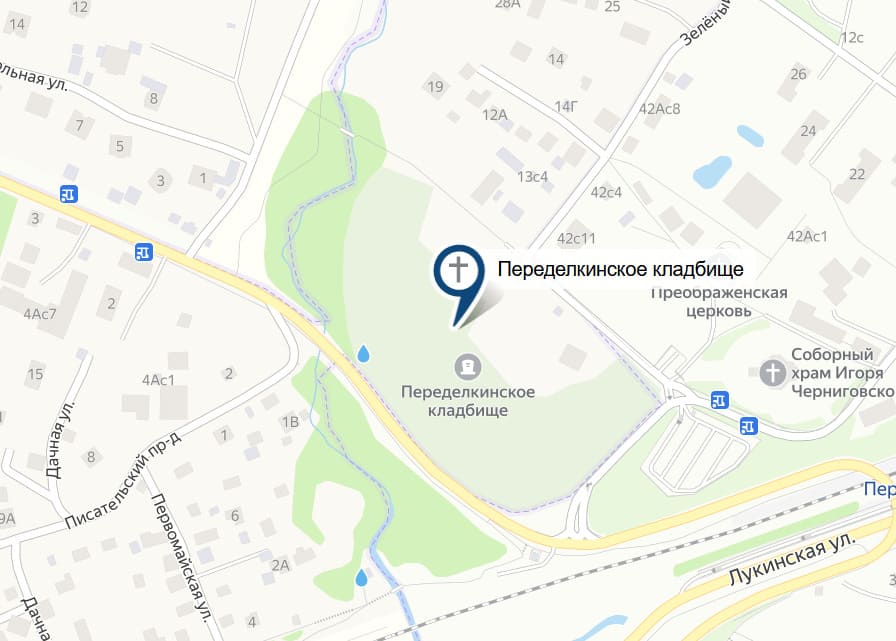 Переделкинское кладбище на карте