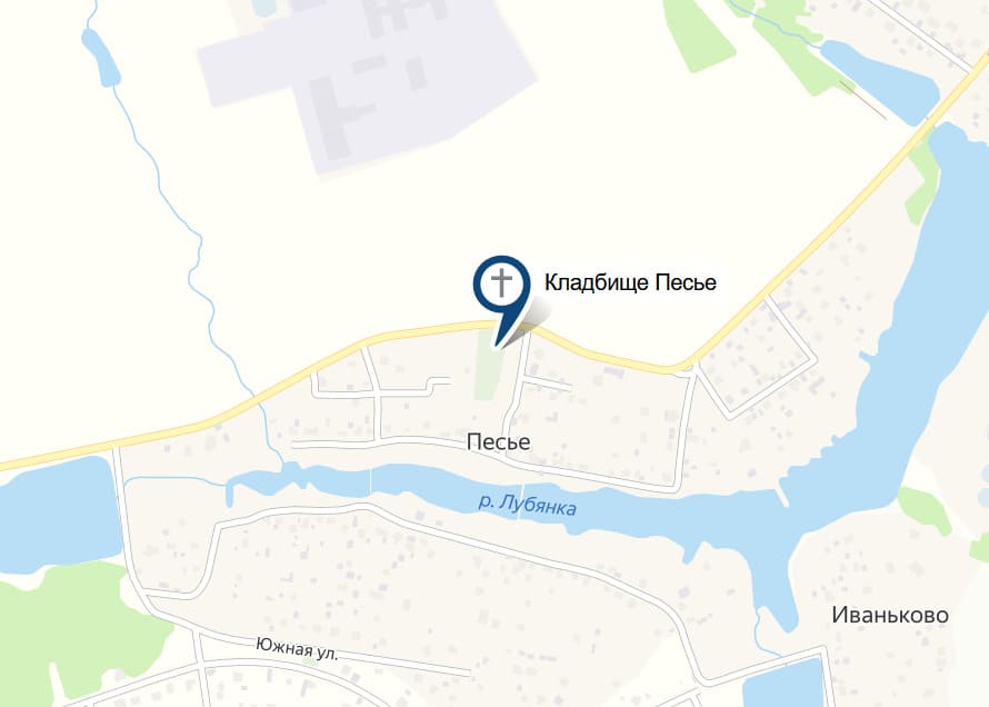 Кладбище Песье на карте