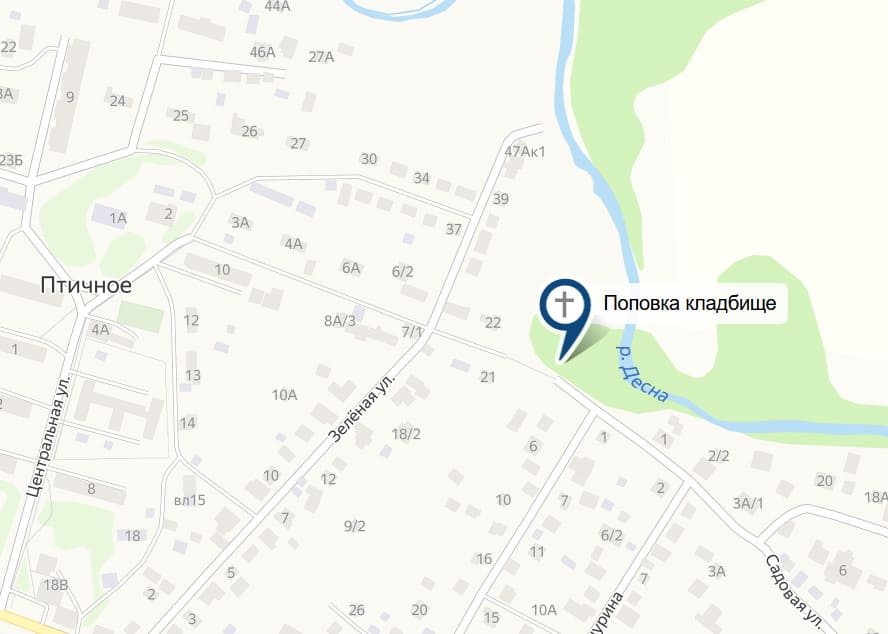 Кладбище Поповка на карте