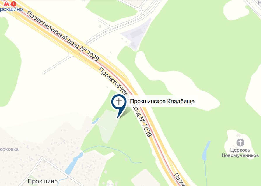 Прокшинское кладбище на карте