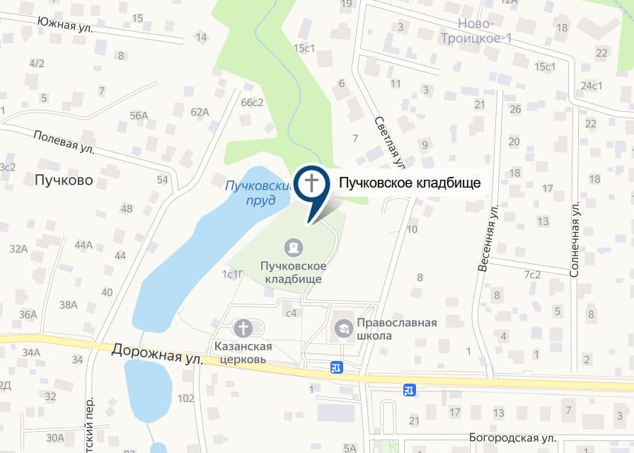 Кладбище Пучково на карте