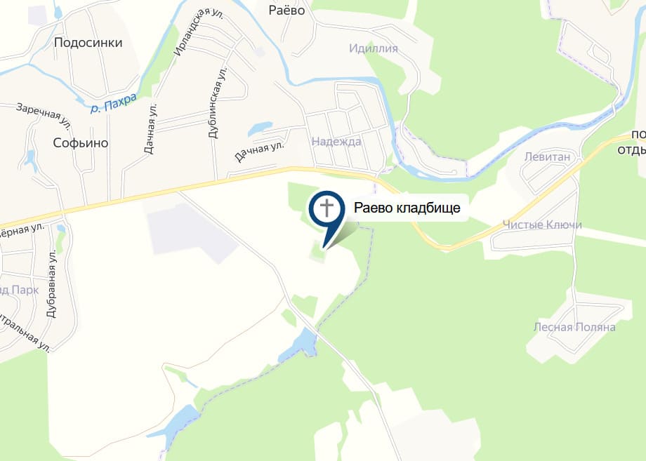 Кладбище Раево на карте