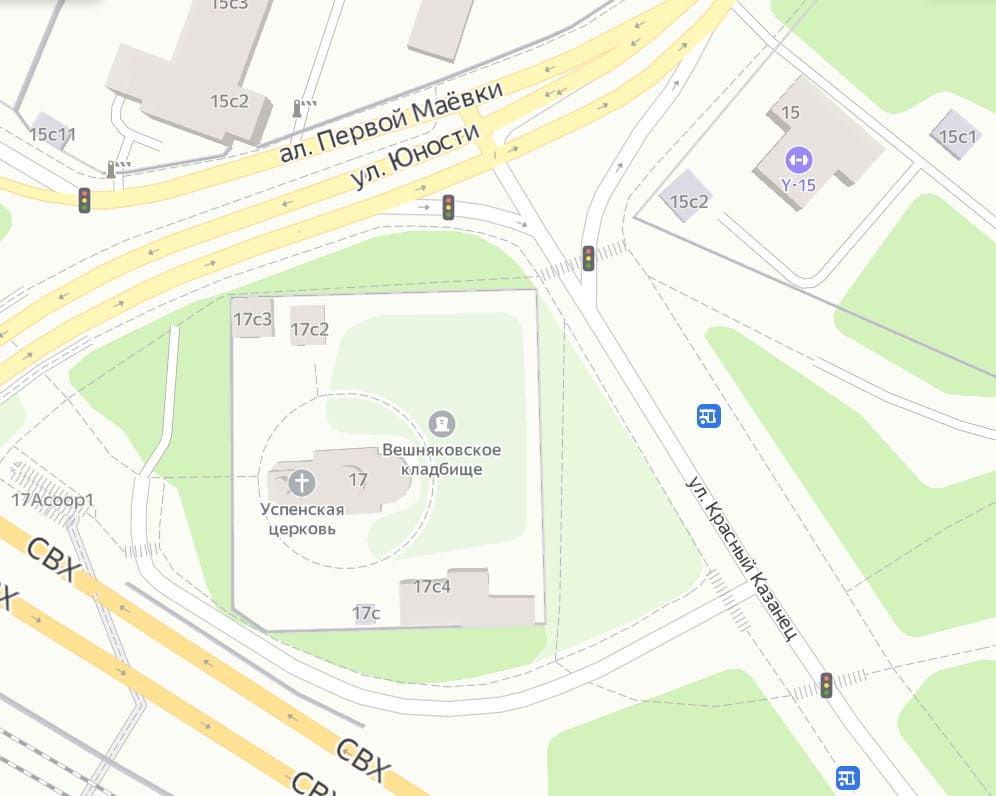 Вешняковское кладбище на карте