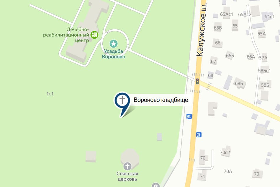 Кладбище Вороново на карте