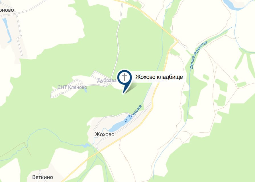 Кладбище Жохово на карте